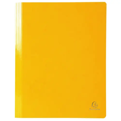 Chemise &agrave; lamelle carte lustr&eacute;e pellicul&eacute;e 355gm&sup2; Iderama - A4 - Jaune - EXACOMPTA 