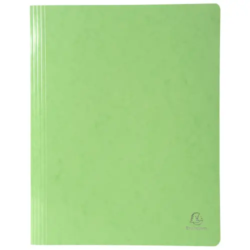 Chemise à lamelle carte lustrée pelliculée 355gm² Iderama - A4 - Vert anis - EXACOMPTA