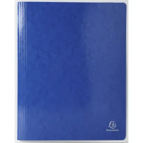 Chemise à lamelle carte lustrée pelliculée 355gm² Iderama - A4 - Bleu foncé - EXACOMPTA