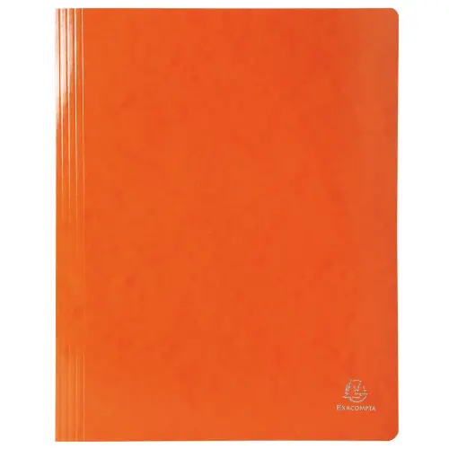 Chemise à lamelle carte lustrée pelliculée 355gm² Iderama - A4 - Orange - Exacompta