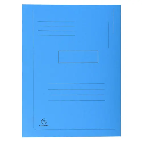Chemise imprim&eacute;e &agrave; 2 rabats Forever&reg; 290g/m&sup2; - 24x32cm - Bleu vif - EXACOMPTA 