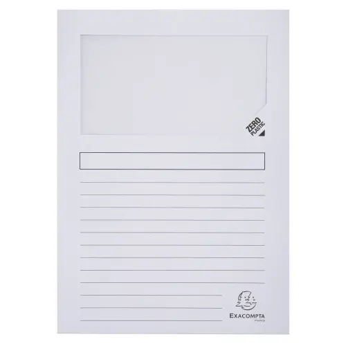 Paquet 50 chemises &agrave; fenetre Forever&reg; - 22 x 31 cm - Couleurs assorties - Exacompta 