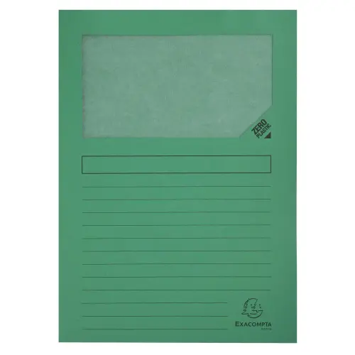 Paquet de 100 chemises &agrave; fenetre Forever&reg; - 22x31cm - Vert vif - EXACOMPTA 