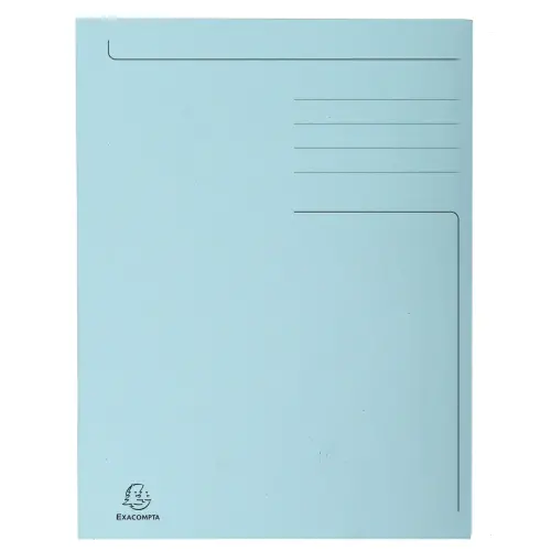 Chemise imprim&eacute;e 3 rabats Forever&reg; 280gm&sup2; - Folio - Bleu clair - EXACOMPTA 