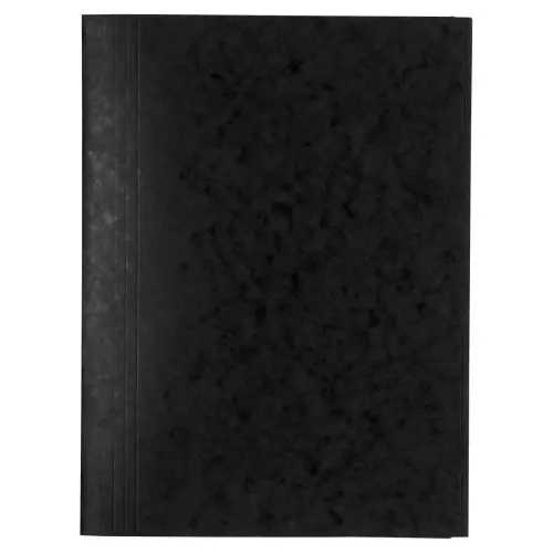 Chemise simple sans &eacute;lastique avec 3 rabats carte lustr&eacute;e 400gm&sup2; - A4 - Noir - EXACOMPTA 