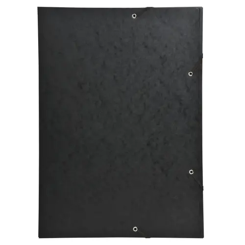 Chemise à élastique 3 rabats carte lustrée 600gm² - A3 - Noir - Exacompta