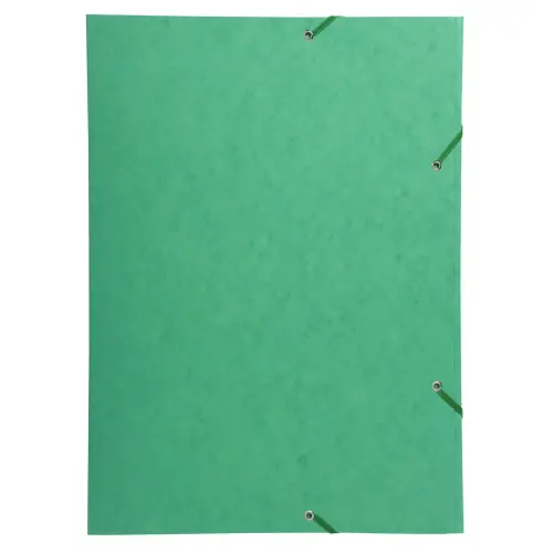 Chemise à élastique 3 rabats carte lustrée 600gm² - A3 - Vert - EXACOMPTA