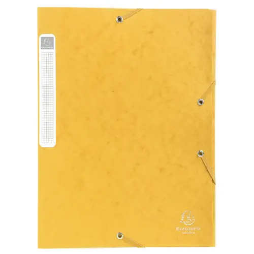 Boite de classement livrée à plat Cartobox Dos 40mm Carte lustrée - A4 - Jaune - EXACOMPTA