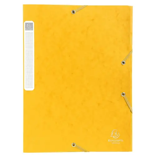 Boite de classement livrée à plat Cartobox Dos 25mm Carte lustrée - A4 - Jaune - EXACOMPTA