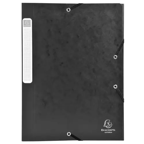 Boite de classement livrée à plat Cartobox Dos 25mm Carte lustrée - A4 - Noir - EXACOMPTA