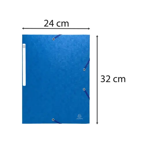 Chemise à élastiques sans rabat - carte lustrée gaufrée Scotten 600g/m2- A4 - Couleurs assorties - EXACOMPTA