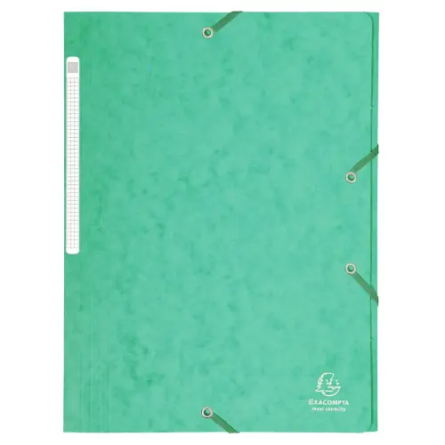 Chemise à élastiques Maxi capacity carte lustrée 425gm² - A4 - Vert - EXACOMPTA