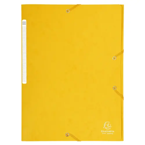 Chemise &agrave; &eacute;lastiques Maxi capacity carte lustr&eacute;e 425gm&sup2; - A4 - Jaune - EXACOMPTA 