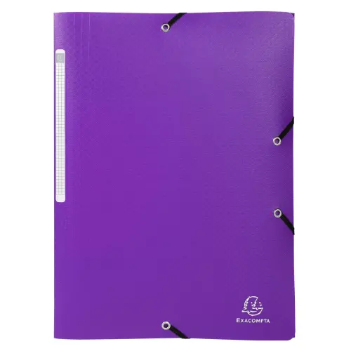 Chemise à élastiques 3 rabats PP OPAK - A4 - Violet - EXACOMPTA