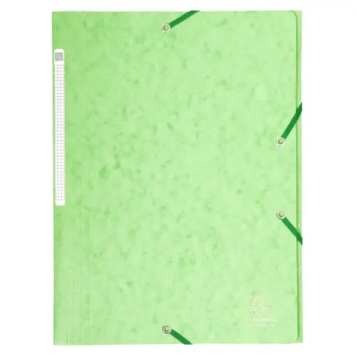 Chemise à élastiques Maxi capacity carte lustrée 425gm² - A4 - Tilleul - EXACOMPTA
