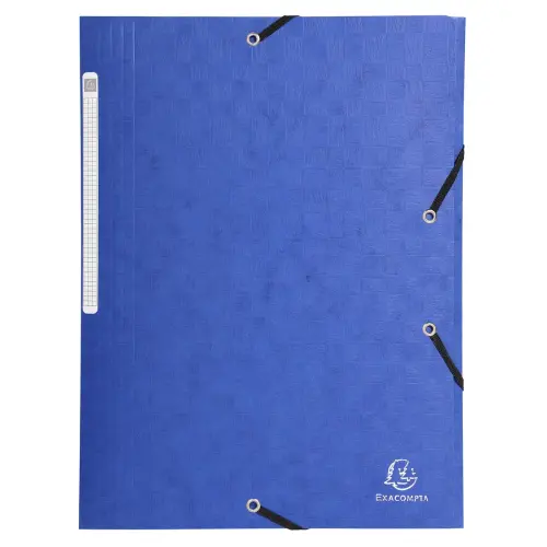 Chemises à élastiques carte lustrée 3 rabats monobloc - Couleurs assorties - EXACOMPTA