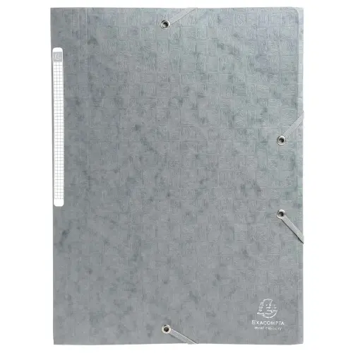 Chemises à élastiques carte lustrée 3 rabats monobloc - Gris - EXACOMPTA
