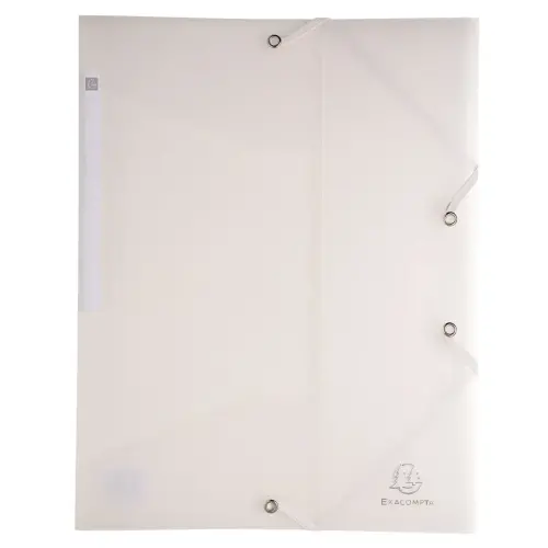 Chemise &agrave; &eacute;lastique 3 rabats Polypropyl&egrave;ne 5/10e Chromaline - A4 - Incolore - EXACOMPTA 
