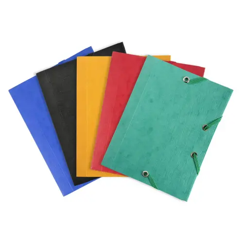 Chemise &agrave; &eacute;lastique 3 rabats Scotten 425g/m2 - Pocket 12x16cm - Couleurs assorties - EXACOMPTA 