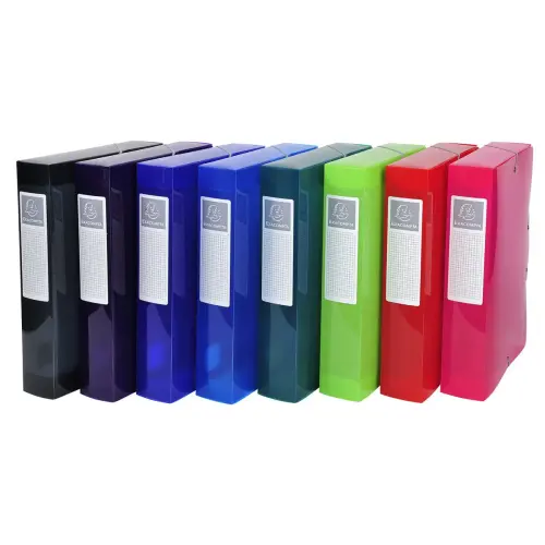 Boite de classement en polyproppylène dos 60mm Iderama PP - A4 - Couleurs assorties - EXACOMPTA