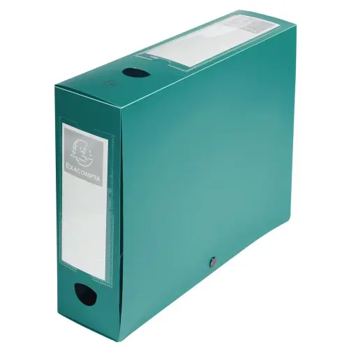 Boite de classement à pression Dos 80mm polypropylène 7/10e Opaque - A4 - Vert - EXACOMPTA