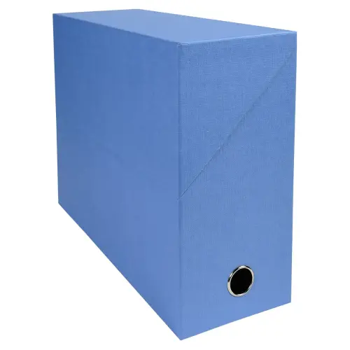 Boite transfert Dos 120mm papier toilé - Bleu clair - EXACOMPTA