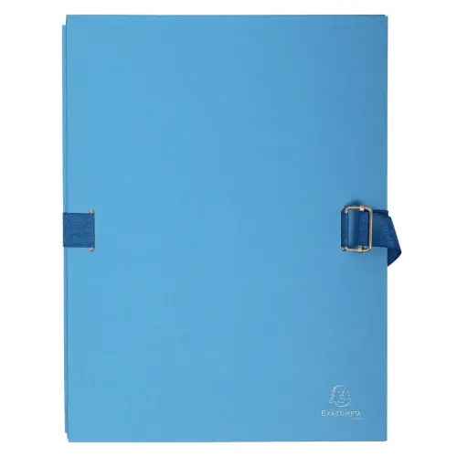 Chemise dos extensible avec rabat papier - 24x32cm - Bleu clair - EXACOMPTA