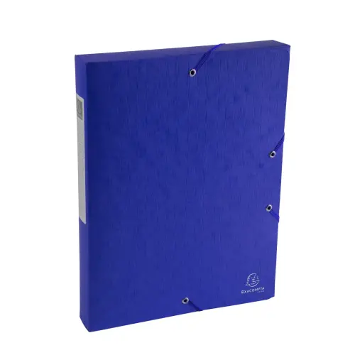 Boite de classement Exabox Dos 40mm Carte lustrée Scotten - A4 - Bleu - EXACOMPTA