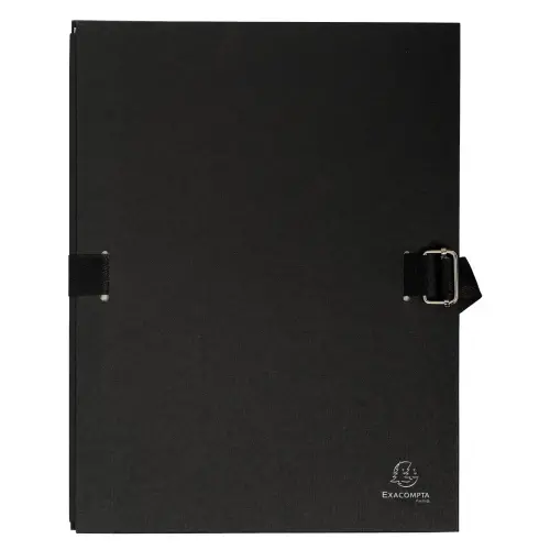 Chemise dos extensible avec rabat papier - 24x32cm - Noir - EXACOMPTA