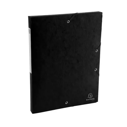 Boite de classement Exabox Dos 25mm Carte lustrée Scotten - A4 - Noir - EXACOMPTA