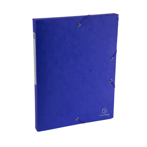 Boite de classement Exabox Dos 25mm Carte lustrée Scotten - A4 - Bleu - EXACOMPTA