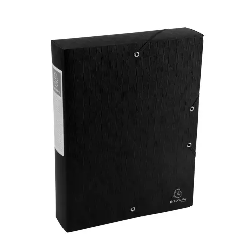 Boite de classement Exabox Dos 60mm Carte lustrée Scotten - A4 - Noir - EXACOMPTA