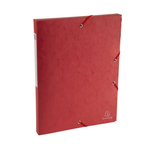 Boite de classement Exabox Dos 25mm Carte lustrée Scotten - A4 - Rouge - EXACOMPTA