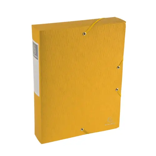 Boite de classement Exabox Dos 60mm Carte lustrée Scotten - A4 - Jaune - EXACOMPTA