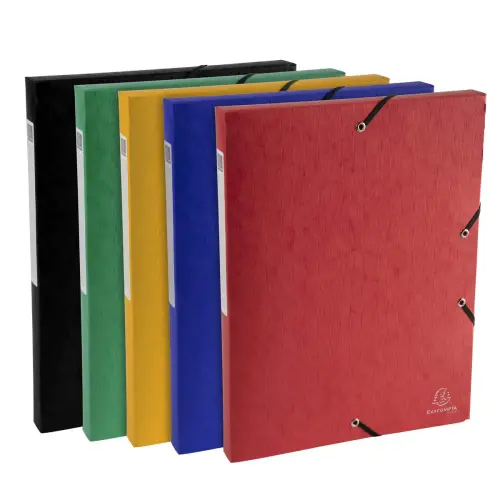 Boite de classement Exabox Dos 25mm Carte lustr&eacute;e Scotten - A4 - Couleurs assorties - EXACOMPTA 