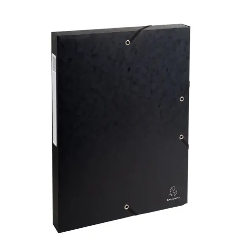 Boite de classement Exabox Dos 25mm Carte lustr&eacute;e - A4 - Noir - EXACOMPTA 