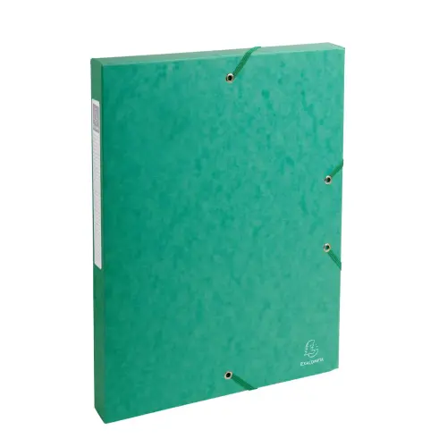 Boite de classement Exabox Dos 25mm Carte lustr&eacute;e - A4 - Vert - EXACOMPTA 