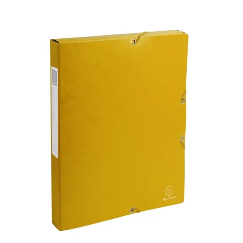 Boite de classement Exabox Dos 25mm Carte lustrée - A4 - Jaune - EXACOMPTA