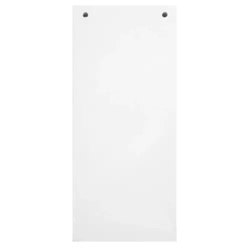 Paquet 100 fiches intercalaires horizontales unies perfor&eacute;es - 105 x 240 mm - Blanc - Exacompta 