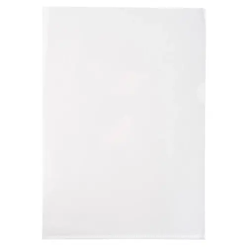 Sachet de 10 pochettes coin PVC lisse haute r&eacute;sistance 13/100e - A4 - Cristal - Exacompta 