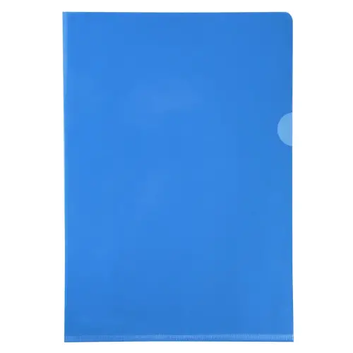 Etui carton de 100 pochettes coin PVC lisse haute r&eacute;sistance 13/100e - A4 - Couleurs assorties - Exacompta 