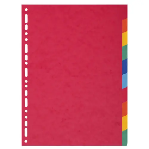 Intercalaires carte lustrée 225g 10 positions - A4 - EXACOMPTA