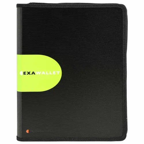 EXAWALLET conf&eacute;rencier avec calculatrice Exactive - Noir - EXACOMPTA 