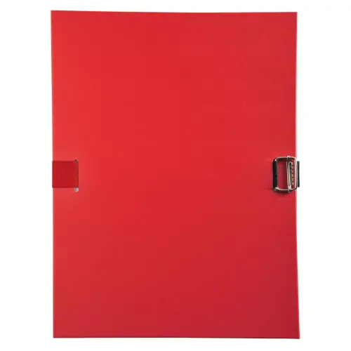 Chemise à sangle dos extensible avec rabat en pied et boucle à coulisseau cranté - polypropylène - Rouge - EXACOMPTA