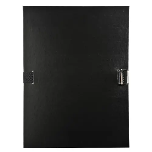 Chemise &agrave; sangle dos extensible avec rabat en pied et boucle &agrave; coulisseau crant&eacute; - polypropyl&egrave;ne - Noir - EXACOMPTA 