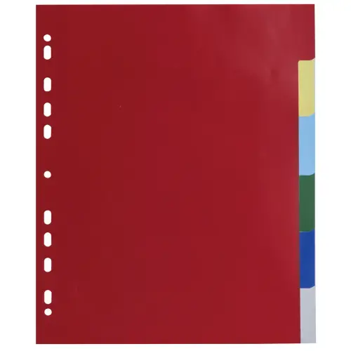 Intercalaires polypropylène souple 6 positions - A4 maxi - Couleurs assorties - EXACOMPTA