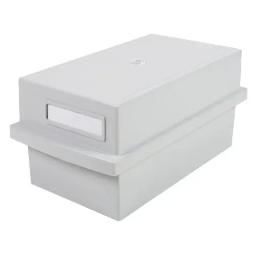 Bo&icirc;te &agrave; fiches "K" DIN A7 - Gris lumi&egrave;re - EXACOMPTA 