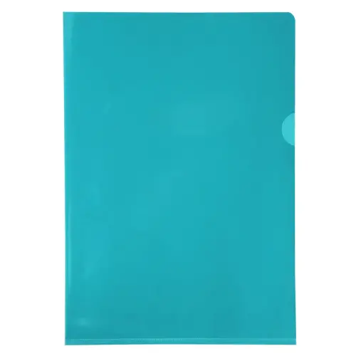 Etui carton de 100 pochettes coin PVC lisse haute r&eacute;sistance 13/100e - A4 - Vert - Exacompta 