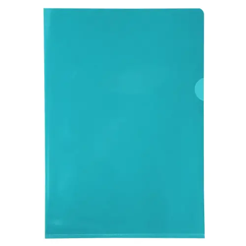 Sachet de 50 pochettes coin PVC lisse haute r&eacute;sistance 13/100e - A4 - Couleurs assorties - EXACOMPTA 