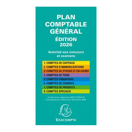 Plan comptable général avec couverture plastique 17,5x9cm - EXACOMPTA